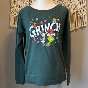 Festive Green Grinch Women's Sweatshirt